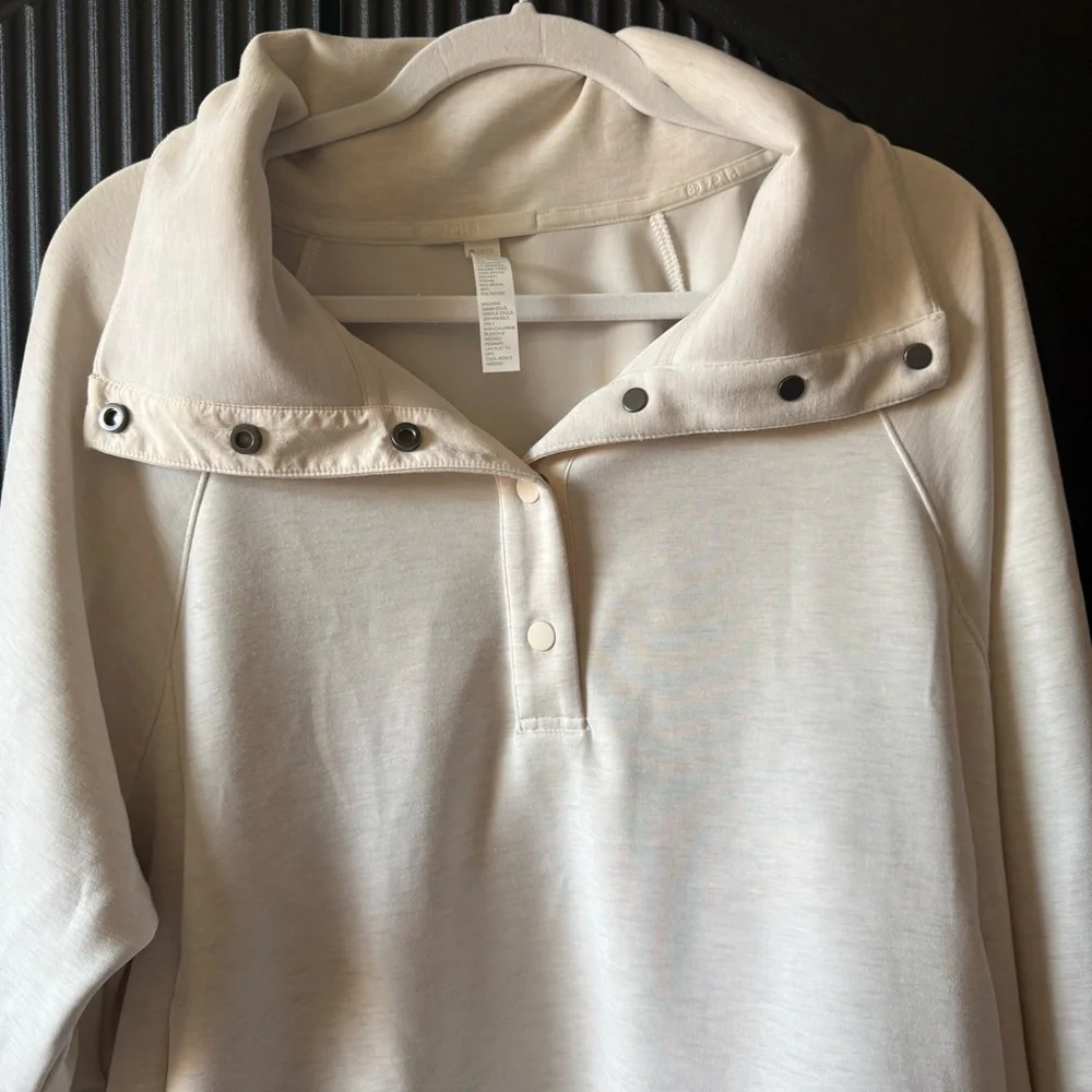 Zella Cream Button-Up Sweatshirt - Picture 6 of 10
